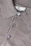Mink Polo Collar Long Sleeve Men's Knitwear - 3