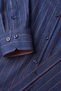 Anthracite Pinstripe Button down Collar Long Sleeve Men's Shirt - 4