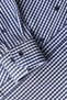 Navy Blue Checkered Button-Down Collar Long Sleeve Men's Shirt - 4