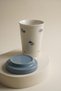 Silk Petal Porcelain Mug with Lid Blue - 370 ml - 4