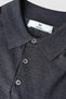 Anthracite Polo Collar Long Sleeve Men's Knitwear - 3