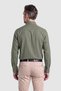 Green Plaid Patterned Buttoned Collar Men's Shirt - 2