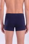 Special Production Navy Blue Men's Boxer Flat 3-Pack Cotton Lycra Classic Style Daily Wear Comfortable Model - 5