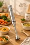 Powerful Immersion Hand Blender with Full Stainless Steel Body, Handheld Mixer for Puree, Sauces, Shakes & Vegetable Soup - 3