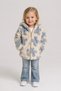 Baby Girl 1-5 Years Old Floral Plush Coat Blue