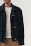 Hookcord Thick Corduroy Men's Coat with Metal Hook Closure and Collar - 4