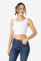 Special Series Women's Cotton Camisole Crew Neck Thick Strap Crop White Casual Blouse Evgiyim Tekstil - 3