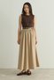 Frequent Pleated Cotton Gabardine Skirt - 3