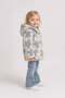 Baby Girl 1-5 Years Old Floral Plush Coat Blue - 2