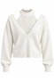 Ecru Double V-Neck Knitwear Sweater - 2Y251206