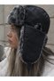 Women's Winter Fur-Lined Eared Ushanka Hat |   Waterproof Faux Leather External Surface Pilot Beanie - 3