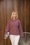 Women's striped long sleeve t-shirt - 2