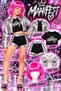 Manifest Lidya Costume - Leather Jacket - Shorts - Crop T-Shirt - Lidya Pink Wig + Face Stone Set Birthday Party Wedding Girl's Jacket
