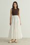 Gathered Layered Voile Skirt - 2