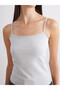 Alita City Farkıyla Soulife Burgundy Plain Narrow & Slim Strap Women's Tank Top - 5
