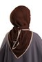 Tile Muslin Scarf with Ribbed Edges, Breathable Cotton Textured Crinkle 202214_05 - 4
