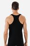 Premium Men's Cotton Athlete Rambo Undershirt Black 3-Pack Sportswear Fit Top - 4