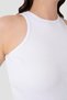 Delux Series Women's Cotton Ribbed Halter Neck White Undershirt Knitted Fabric Basic Piece Comfortable Cut - 4