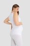 Maternity Undershirt Thick Straps Cotton Lycra Flexible White 3-Pack Roomy Model Size-Fitting Maternity Wear - 5