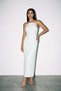 Water Green Stone Decorated Midi Dress