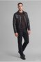Regular Fit Shirt Collar Zippered Faux Leather Coat I2522Ax26Wn