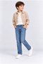 Boy's Patterned Jeans Straight Leg Jean Ak140493 - 4