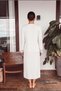 Elarina Lace and Satin Piping Detailed Buttoned Maternity and Postpartum Nightgown - 3