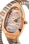 Just Caballi Women's Stainless Steel Quartz Analog Watch, 22 mm, Silver and Rose Gold-Tone Snake Wrap Bracelet, - 2