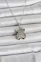 316L Steel Chain Silver Color Teddy Bear Model Openable Women's Necklace