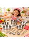 Kids Stainless Steel Kitchen Cookware Play Set with Pots, Pans, Lids, Cooking Utensils, Strainer and Accessories, Pretend Play Mini Chef Kitchen Toys, Educational Role Play Set for Ages 3+ - 4