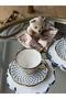 Gift Porcelain Turkish Coffee Cup Asteria for 2 People 9 Pieces - 4