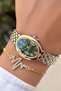 Green Dial Women's Wristwatch -Waterproof- with Bracelet Gift - 4