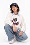 Embroidered Round Neck Long Sleeve Sweatshirt - 2