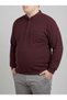 Men's Sweatshirt Polo Neck Buttoned Thessaloniki Woven Oversized Plus Size
