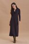 Degaje Collar Pocket Long Sleeve Dress