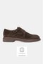 Men's Brown Suede Genuine Natural Leather Size 39-45 Eva Sole Double Buckle Loafer Shoes