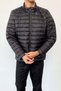 Men's Stand Collar Pocket Zipper Puffer Jacket Black - 27K 2310 - 2