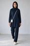Women's Velvet Stitching Detailed Hijab Top-Bottom Set