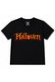 Halloween Inferno – Flaming Gothic Lettering & Jack-O'-Lantern Kids Graphic T-Shirt