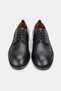 Men's Black Genuine Natural Leather Leather Sole Lace-Up Daily Shoes - 5