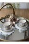 Gift Porcelain Turkish Coffee Cup Asteria for 2 People 9 Pieces - 3