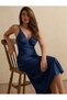 Women's Satin Simple and Elegant Long Nightgown - 4