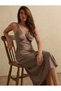 Women's Satin Simple and Elegant Long Nightgown - 2