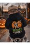 Children's Spooky Dude Printed Oversize Hooded Sweatshirt