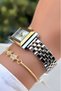 Gold Silver Color - Rectangular Women's Wristwatch - Waterproof - with Bracelet Gift - 5