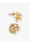 Stone Detailed Eye Earrings - 2