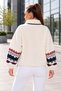 Women's Plush Textured Ethnic Patterned Half-Zip Sweatshirt Cty-Şml-265209 - 3