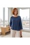 Crew Neck Italian Angora Knitwear Blouse – Casual & Stylish - 2