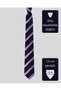 Lilac Striped Navy Blue Silk Tie – 7.5 cm Wide - 4