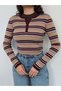 Button Detail Colorful Knitwear Sweater - 3